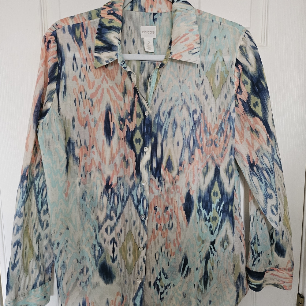 Chico's Multicolor Patterned Blouse